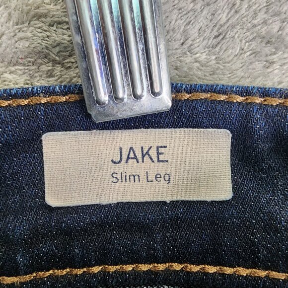 Womens Mavi Jake Slim Leg Denim Blue Jeans Hi Rise Dark Wash Stretch Size 8 - Picture 4 of 12